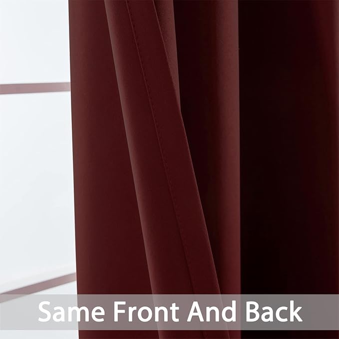Yakamok Blackout Curtains for Bedroom, Thermal Insulated Blackout Window - Image 4