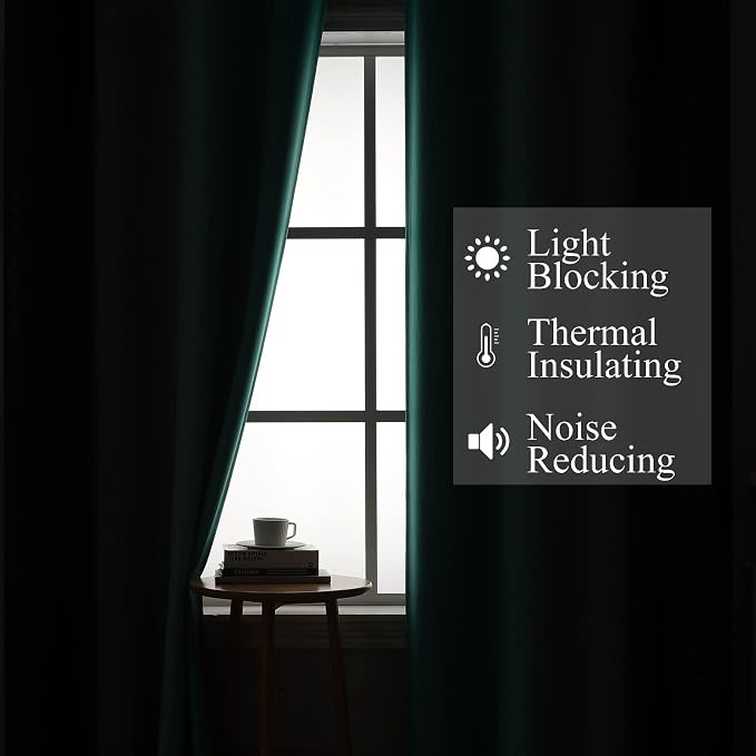 Estelar Textiler Brown and Teal Blackout Curtains & Drapes - Image 3