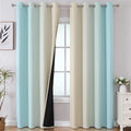 Aqua and Beige Ombre Blackout Curtains by ESTELARTEXTILER