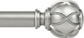 KAMANINA Curtain Rods for Windows 66 to 120 Inch, 7/8 Inch Antique Silver Heavy by KAMANINA