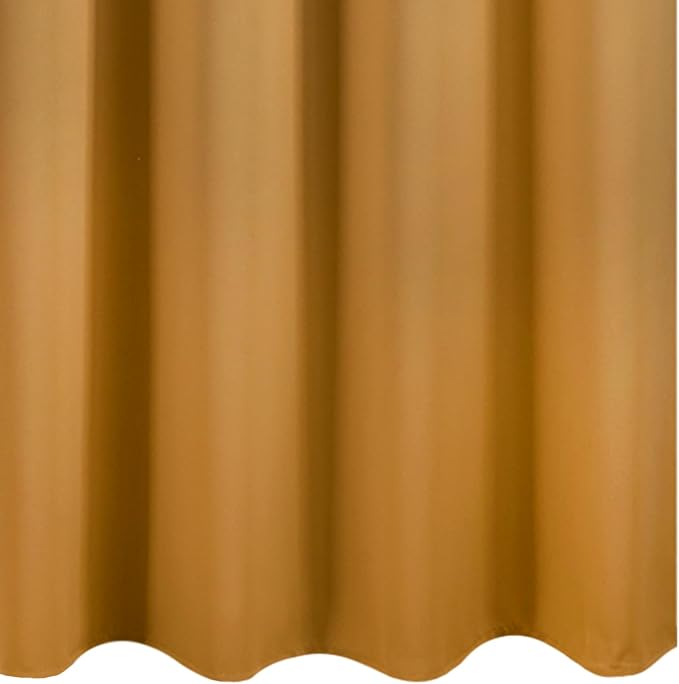 LEMOMO Mustard Yellow Blackout Curtains 66 x 63 Inch Length/Set of 2 Curtain - Image 8