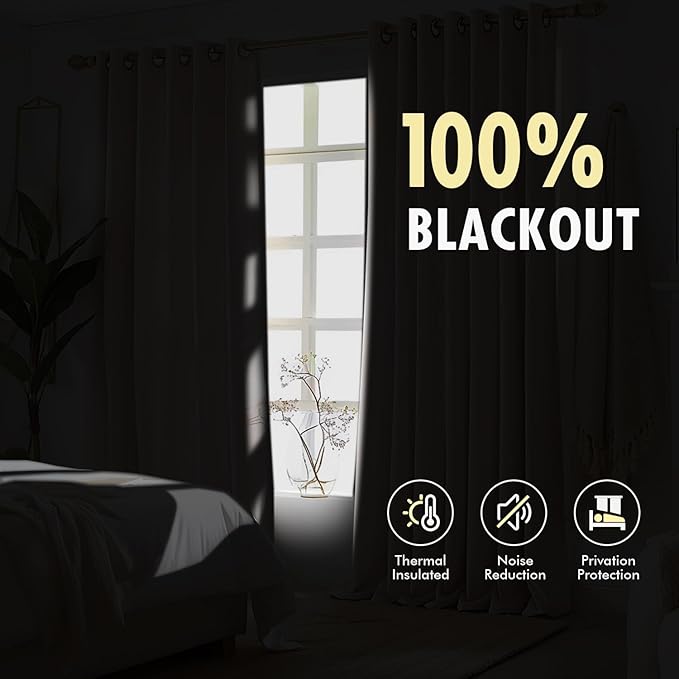 MIULEE Natural Extra Wide Pinch Pleated Blackout Curtains 60x90 Inches | Memory - Image 4