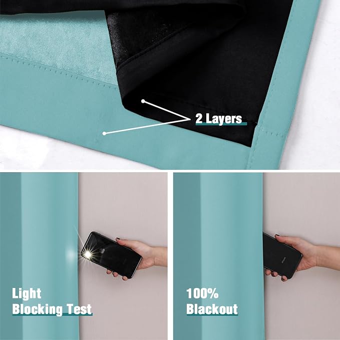 ChrisDowa 100% Blackout Curtains 78 inch Long - Image 4