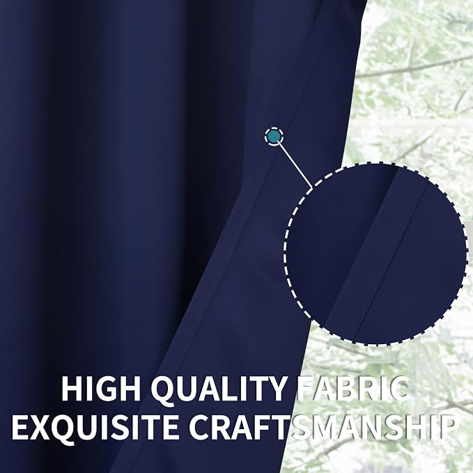BGment Navy Blackout Curtains for Bedroom - Image 7