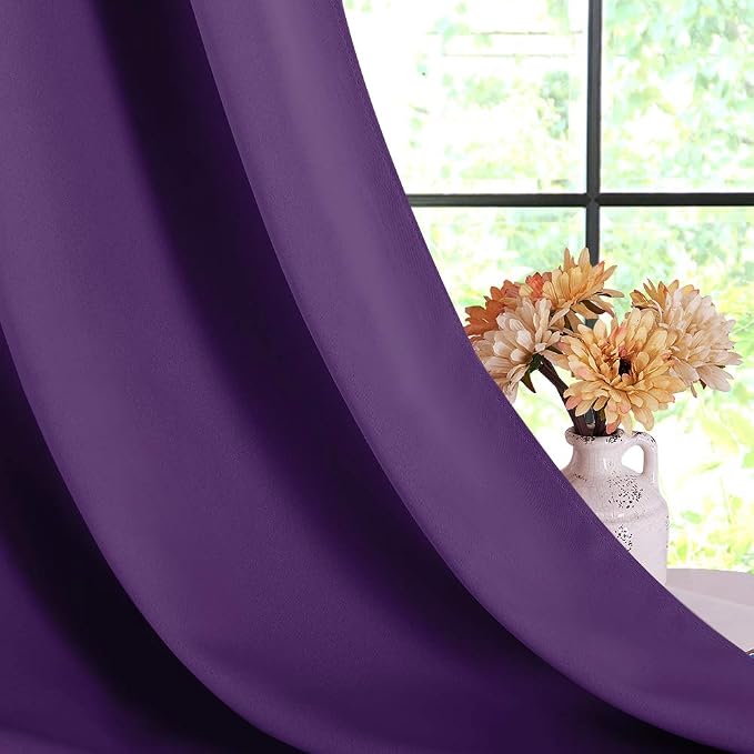 NICETOWN Blackout Window Curtains 60 inch Length 2 Panels, 34 x 60 Inch - Image 4