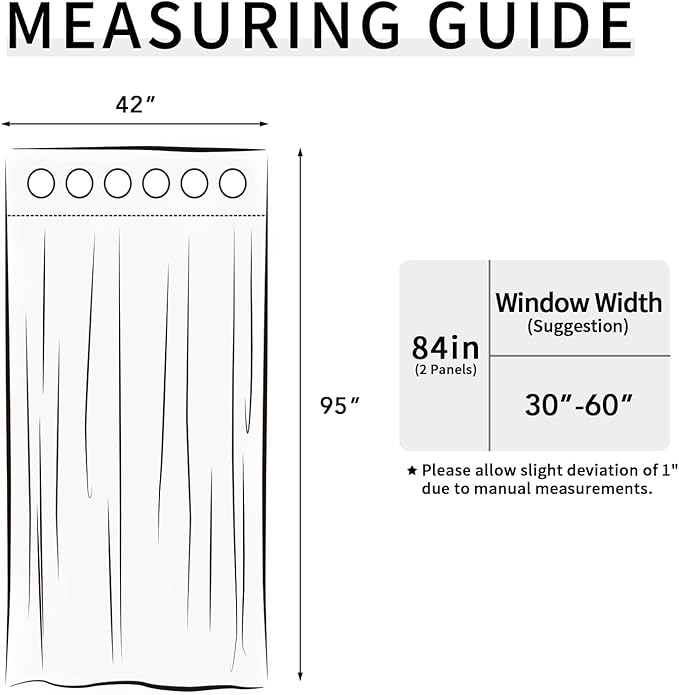 Easy-Going Blackout Curtains for Bedroom, Solid Thermal Insulated Grommet and Noise Reduction Window Drapes, Room Darkening Curtains for Living Room, 2 Panels (42x95 in, Camel)