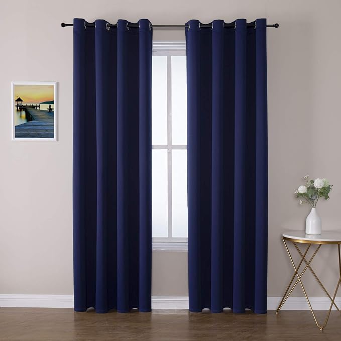 ChrisDowa Blackout Curtains 80 Inches Long 2 Panels Set by ChrisDowa