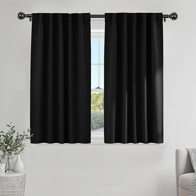 PONY DANCE Blackout Curtains for Bathroom by PONYDANCE