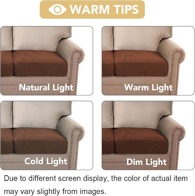 H.VERSAILTEX Super Stretch Couch Cushion Covers Sofa Cushion Slipcovers - Image 6