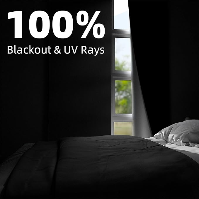 NIGHTON Portable Blackout Curtains 120"×70", Strong Hook and Loop Tape Strips - Image 2