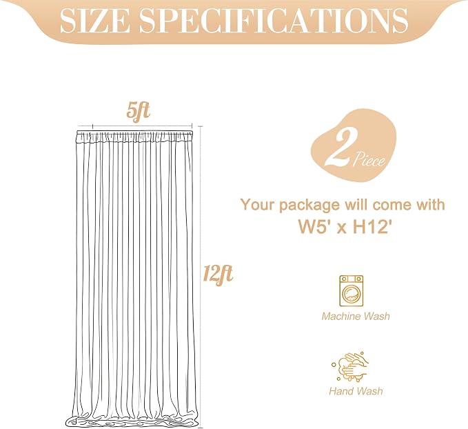 10ft x 12ft White Tulle Backdrop Curtain - Image 7