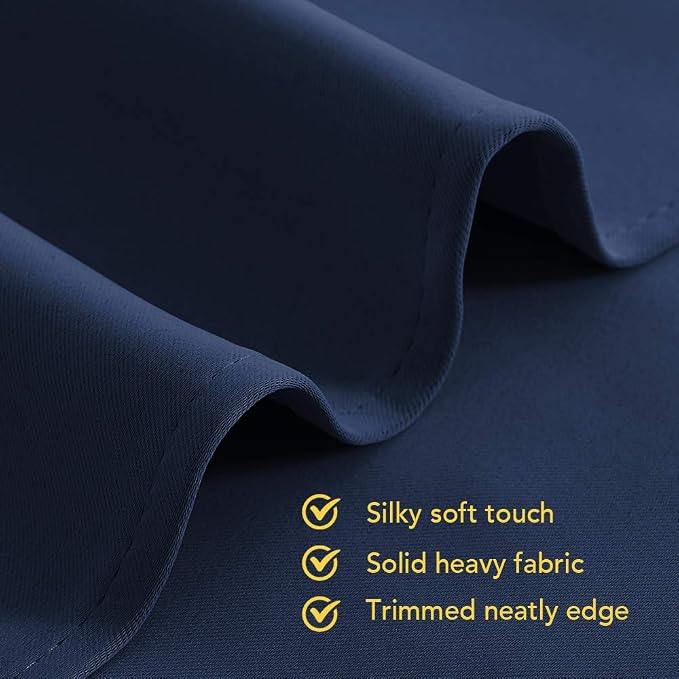 NICETOWN Navy Blackout Curtains - Image 5
