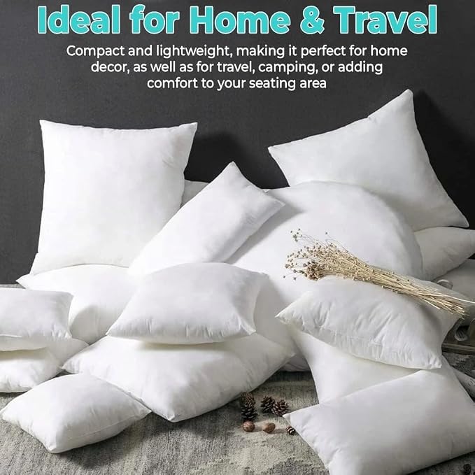 QUBA LINEN Throw Pillow Inserts, 26x26 Inches - Image 5