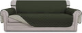 Easy-Going Reversible Couch Cover, 3 Cushion Sofa, Army Green/Beige | Machine by Easy-Going