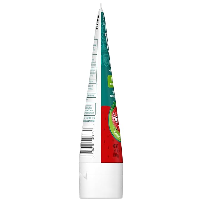 Tom's of Maine ADA Approved Fluoride Kids Toothpaste, Natural Toothpaste, Dye Free, No Artificial Preservatives, Silly Strawberry, 5.1 oz. 3-Pack (Packaging May Vary)