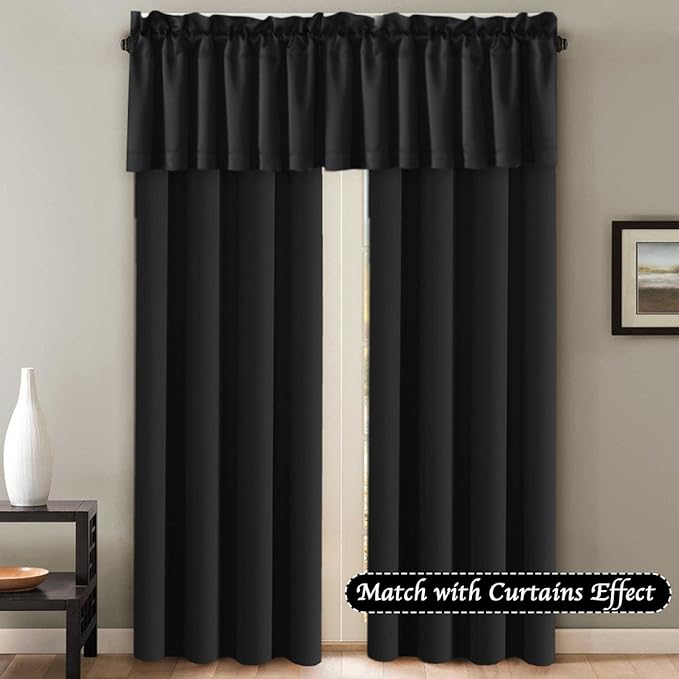 H.VERSAILTEX Blackout Valances for Windows, 4 Panels 52" W x 18 - Image 3
