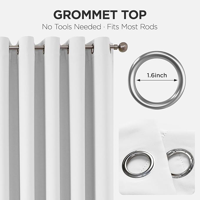 Joydeco Blackout Door Curtain for Doorway Privacy 90 Inches Long, Grommet - Image 9