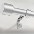 GEEBOBO Silver Curtain Rods for Windows 66 to 120 Inch, 1 Inch Adjustable Heavy by GEEBOBO