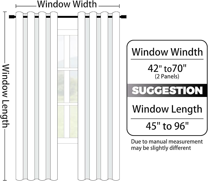 Yakamok 100% Blackout Curtains 84 Inch Length 2 Layers, Light Blocking Thermal - Image 7