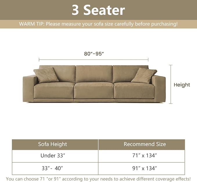 MYSKY HOME Boho Couch Cover Sand Sofa Covers - Image 5
