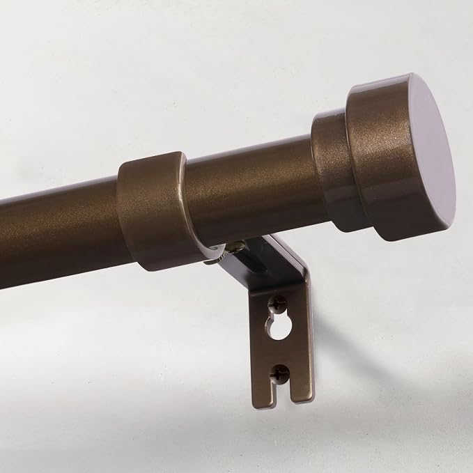 IFELS Heavy Duty Curtain Rods for Windows 66 to 120 Inch, 1 Inch Bronze Window by IFELS