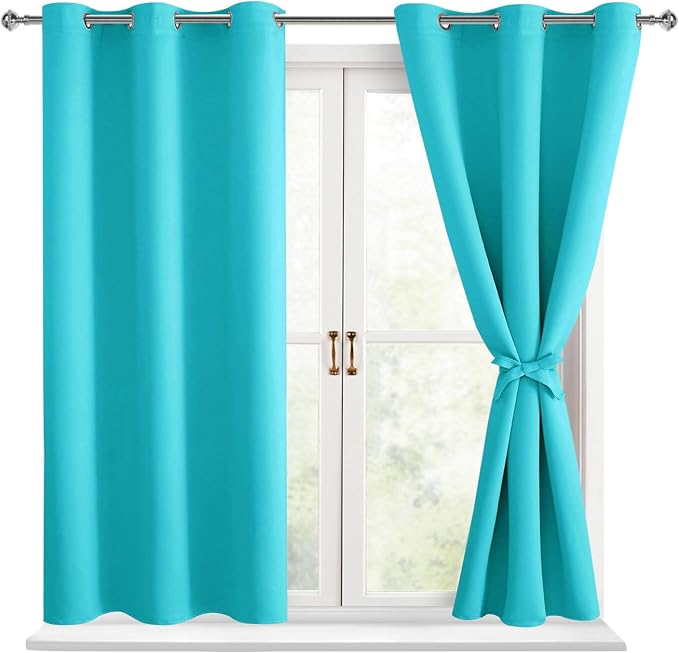 Blackout Curtains for Bedroom, 38 x 54 Inch, 2 Panels | Thermal Insulated & by Hiasan