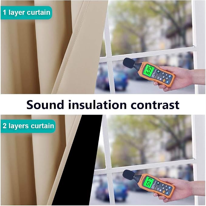 NICETOWN Blackout Curtains 80 inches Long, Full Light Blocking Drapes - Image 4
