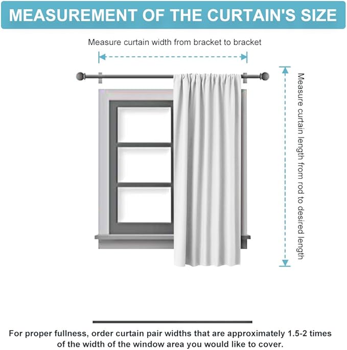 RYB HOME Grey Blackout Curtains - Image 7