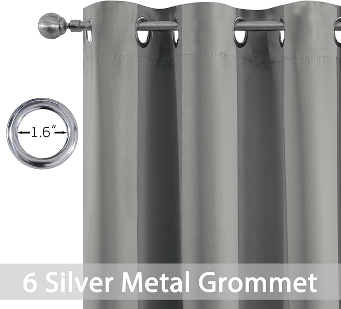Yakamok Dove Grey Room Darking 72 Inch Length 2 Panel Sets - Image 2