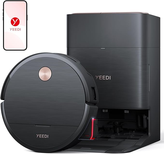 Yeedi S16 Plus Robot Vacuum & Mop with Automatic Omni Station, Blast 16,600Pa Suction, OZMO Roller Self-Wash Mopping, ZeroTangle 3.0, Triple Lift Floor Lift, AI-Powered Navigation and Mapping