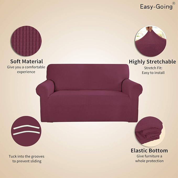 Easy-Going Stretch Sofa Slipcover 1-Piece Sofa Cover Furniture Protector Couch - Image 3