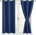Short Blackout Curtains for Bedroom, 42 x 45 Inch, 2 Panels | Thermal Insulated by Hiasan
