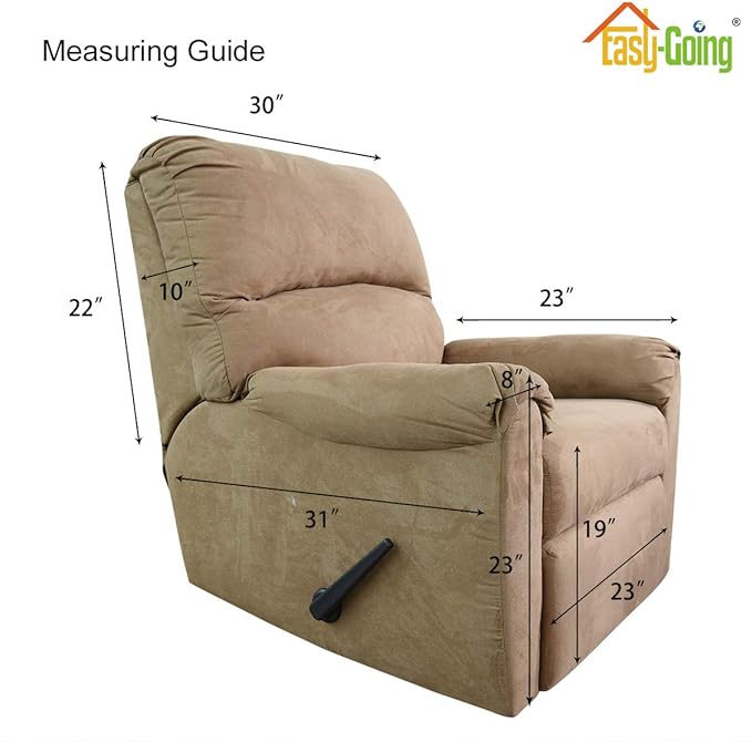 Easy-Going Reversible Couch Cover, Recliner 22 in, Coffee/Ivory | Machine - Image 7