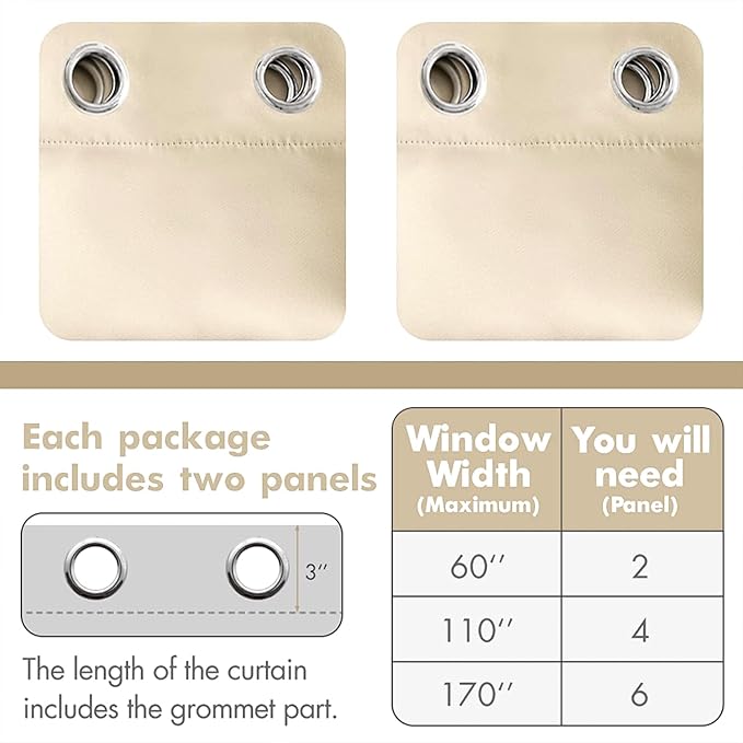 MIULEE Blackout Curtains for Bedroom Living Room Thermal Insulated Room - Image 6