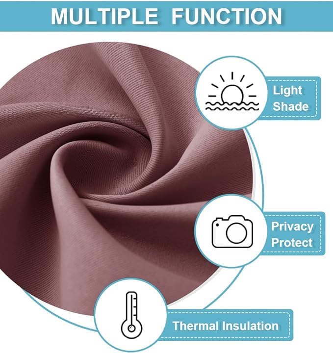 RYB HOME Short Blackout Curtains - Image 5