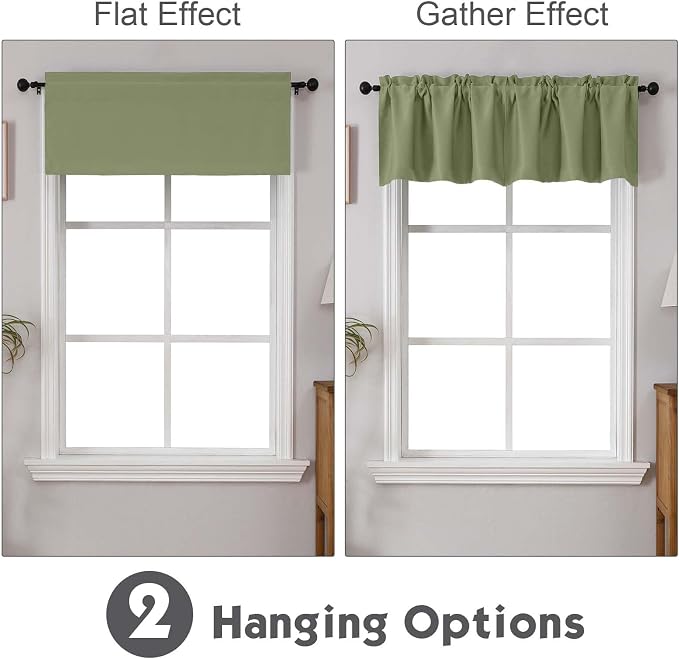 Chyhomenyc Blackout Valances for Windows, Short Window Valance Curtains for - Image 7