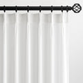 Topfinel White Pinch Pleat Linen Curtains by Topfinel