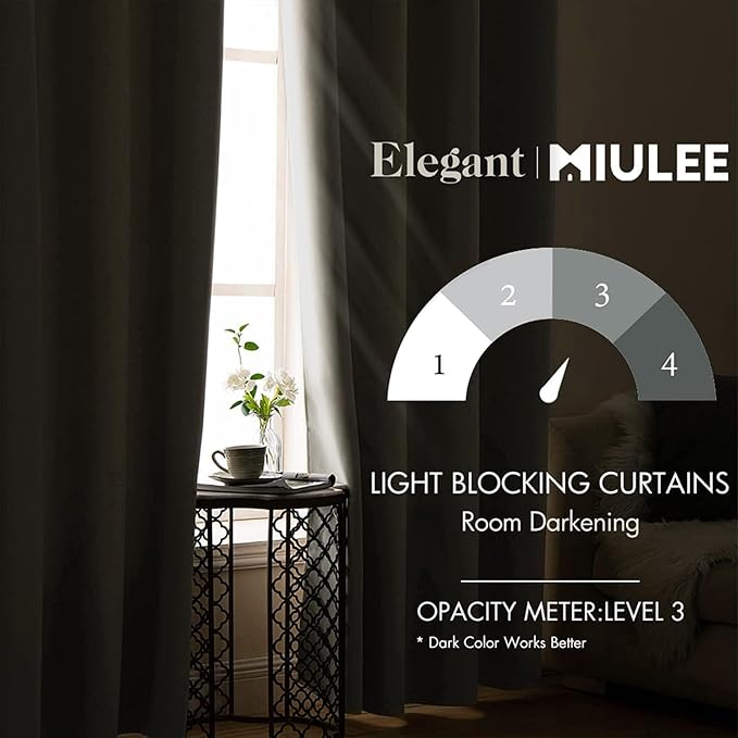MIULEE Blackout Curtains 96 Inches Long - Image 2