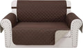 Reversible 45" Small Loveseat Sofa Covers, Chocolate/Beige | Loveseat Covers by LuxshareHome