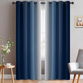 Yakamok Blue Ombre Curtains Room Darkening Grommet Curtains by Yakamok