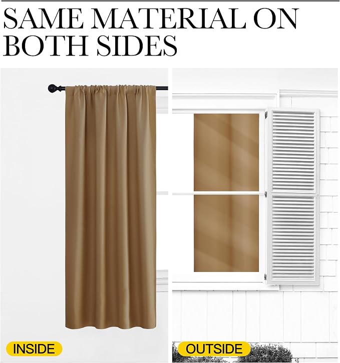 NICETOWN Living Room Curtains, 1 Pair, 70 x 84-inch, Home Decorations Thermal - Image 5