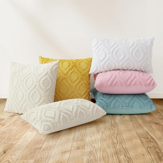 decorUhome Summer Throw Pillow Covers 12x20 Inch Set of 2, Soft Plush Faux Wool - Image 8