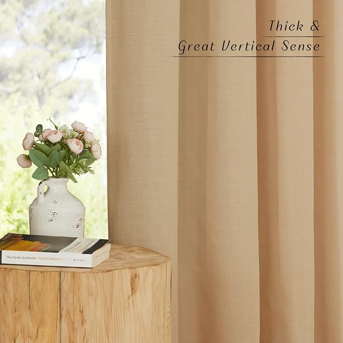 NICETOWN Thick Linen Burlap Curtains - Image 3