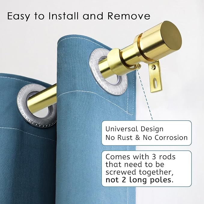 Byondeth Curtain Rods for Windows 16 to 48 or 60 Inches Max Adjustable Length 1 - Image 2