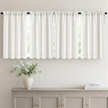 MIULEE 4-Panel 36 Inch Blackout Kitchen Tier Curtains Over Sink Natural | by MIULEE