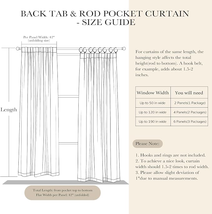 PONY DANCE Sage Green Blackout Curtains, Solid Back Tab Thermal Insulated Light - Image 9