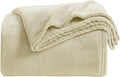 KMUSET Super Soft Throw Blanket Premium Silky Flannel Fleece Throw Size Beige by COZYBLANKETHappyHomeLife