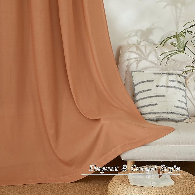 NICETOWN Linen Curtains 96 inches Long - Image 5