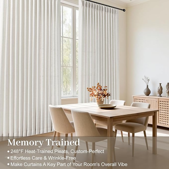 IVAPUPU Pinch Pleated Curtains 90 Inch Long - Image 2