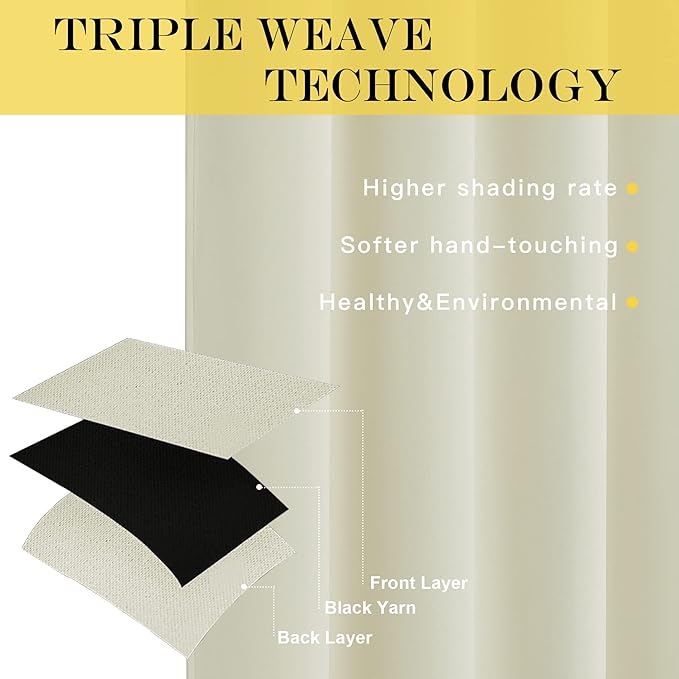 NICETOWN Blackout Bedroom Curtain 78 inches Length - Image 3